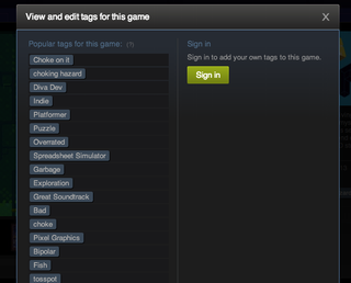 Illustration for article titled The First Day of Steam Tags Is Both Funny and Sad